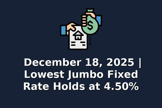 December 18, 2025 | Lowest Jumbo Fixed Rate Holds at 4.50%