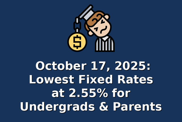 October 17, 2025: Lowest Fixed Rates at 2.55% for Undergrads & Parents