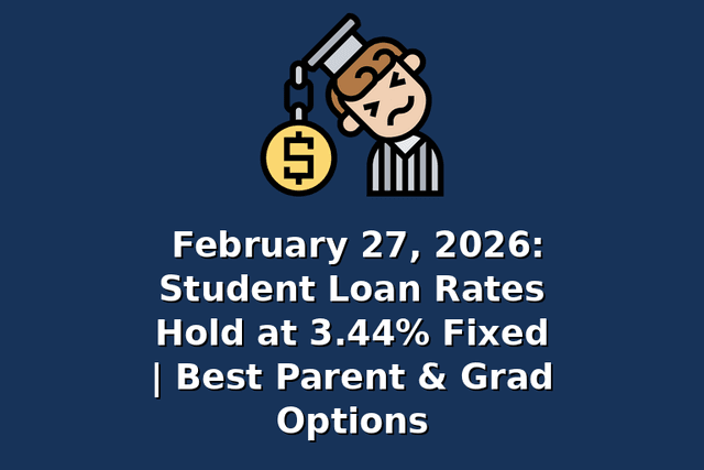 February 27, 2026: Student Loan Rates Hold at 3.44% Fixed | Best Parent & Grad Options