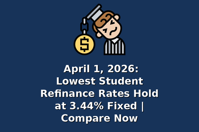 April 1, 2026: Lowest Student Refinance Rates Hold at 3.44% Fixed | Compare Now
