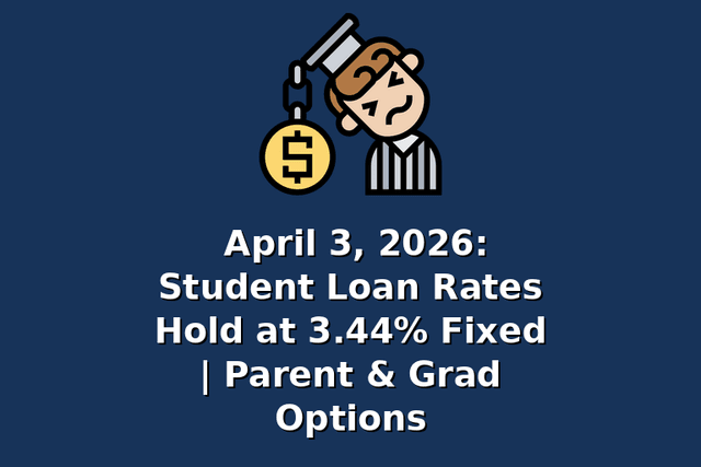 April 3, 2026: Student Loan Rates Hold at 3.44% Fixed | Parent & Grad Options