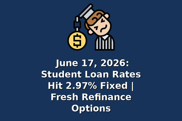 June 17, 2026: Student Loan Rates Hit 2.97% Fixed | Fresh Refinance Options