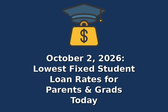 October 2, 2026: Lowest Fixed Student Loan Rates for Parents & Grads Today